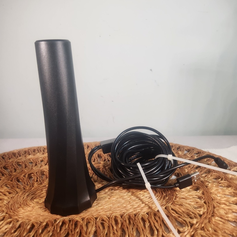 Indoor TV Antenna HDTV Digital Long Range USB Powered – Black